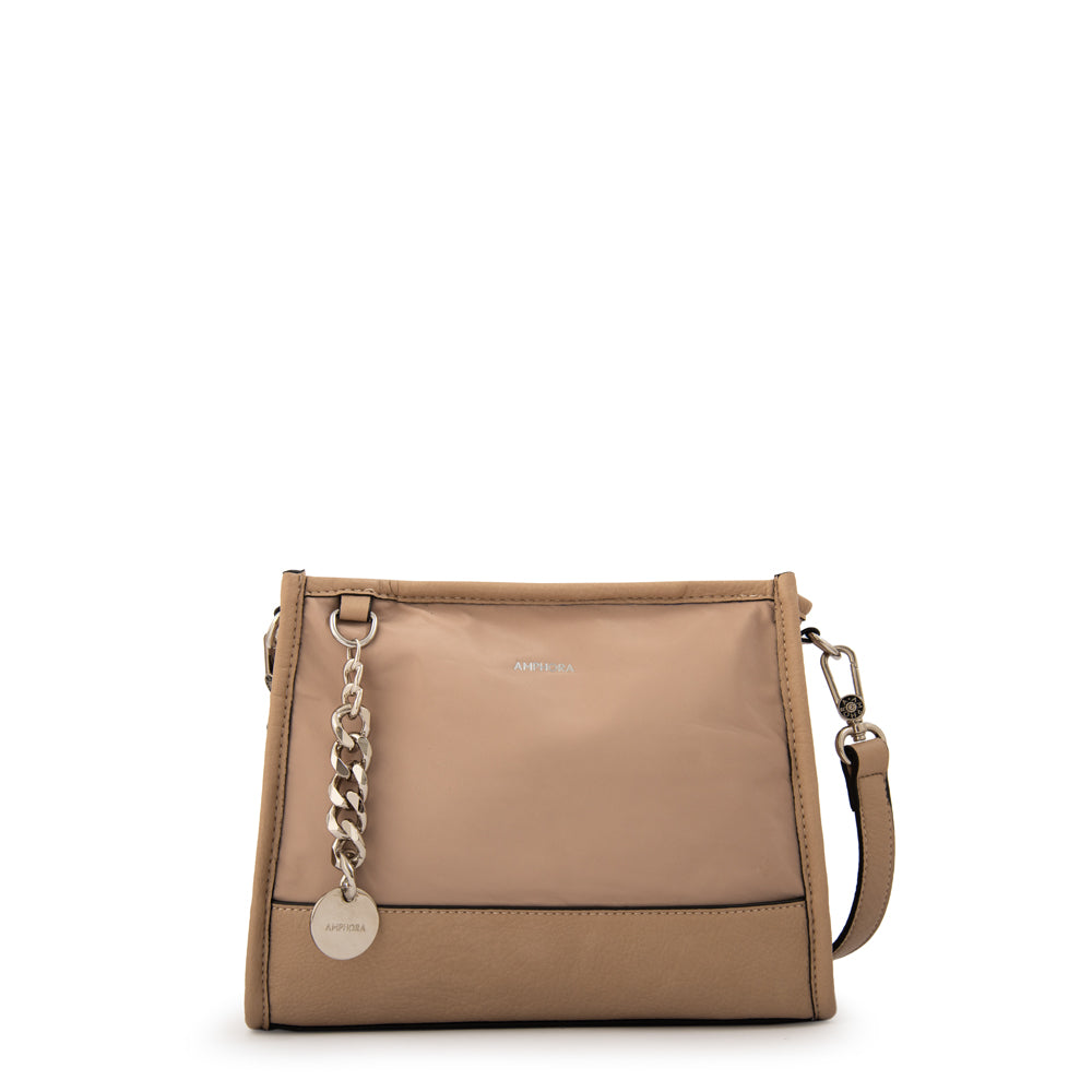Cartera bandolera patricia pequeña beige