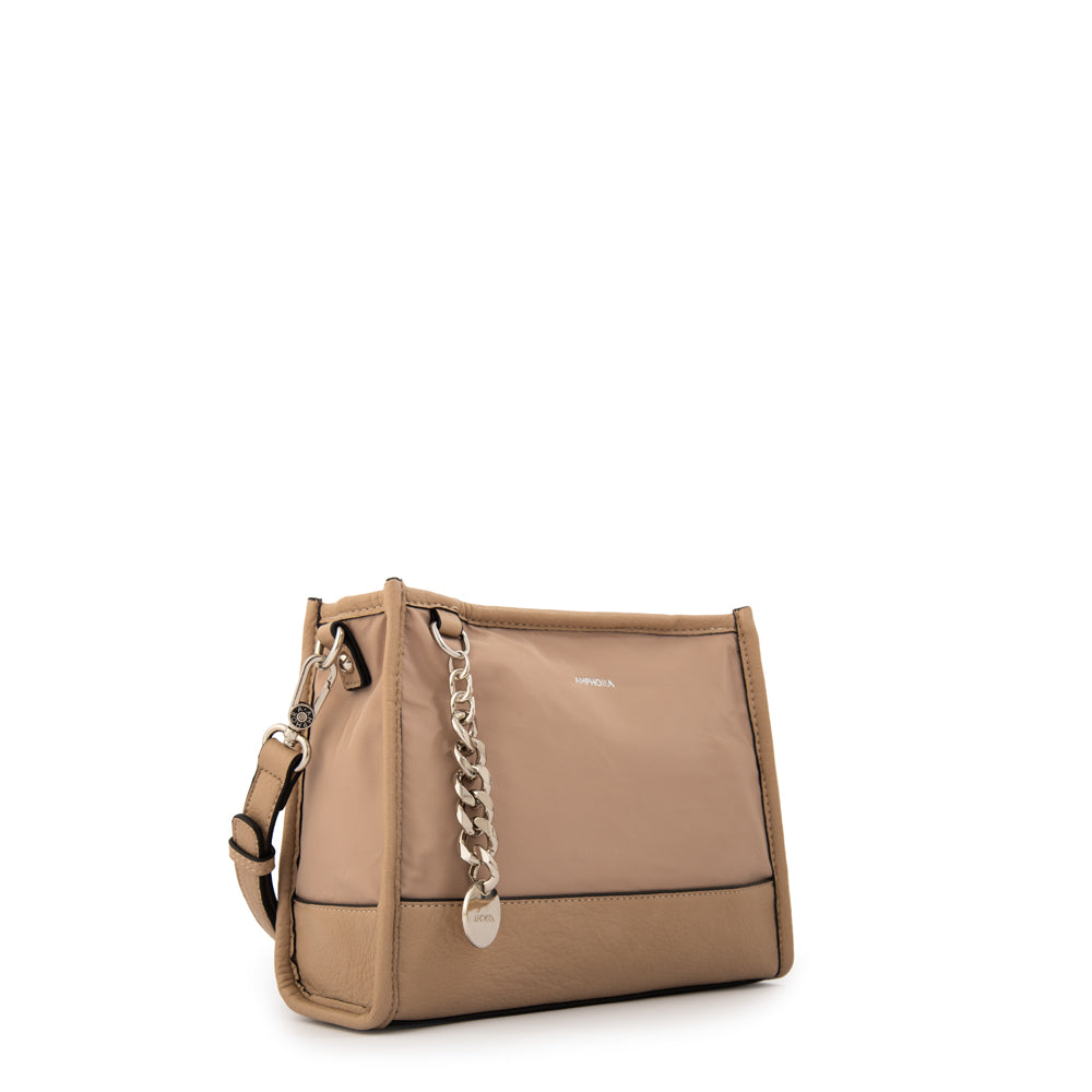 Cartera bandolera patricia pequeña beige