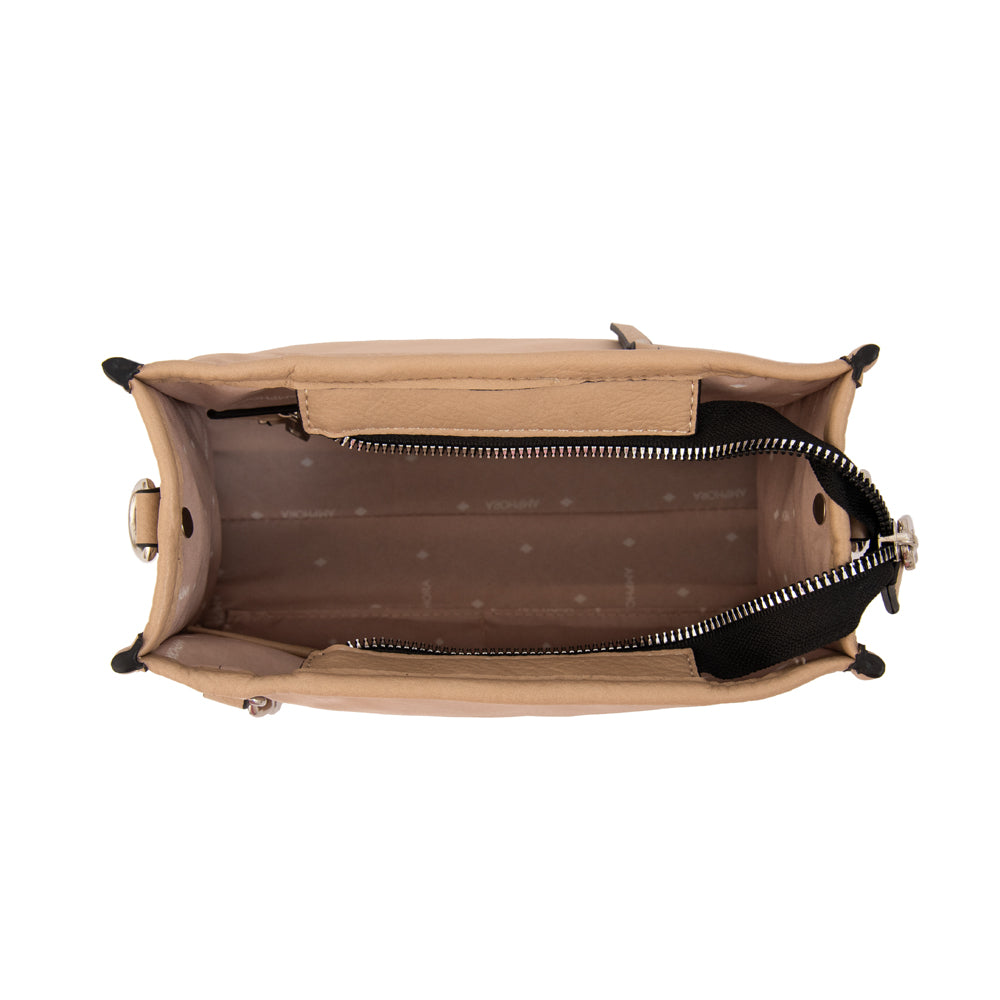 Cartera bandolera patricia pequeña beige