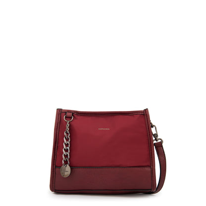 Cartera bandolera patricia pequeña burdeo