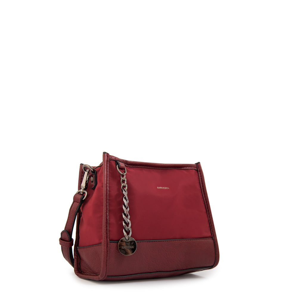 Cartera bandolera patricia pequeña burdeo