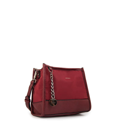 Cartera bandolera patricia pequeña burdeo