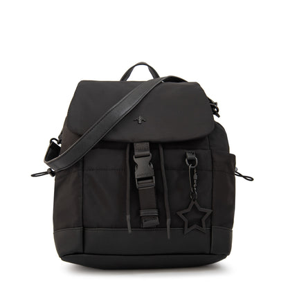 Mochila amaranta mediana negro