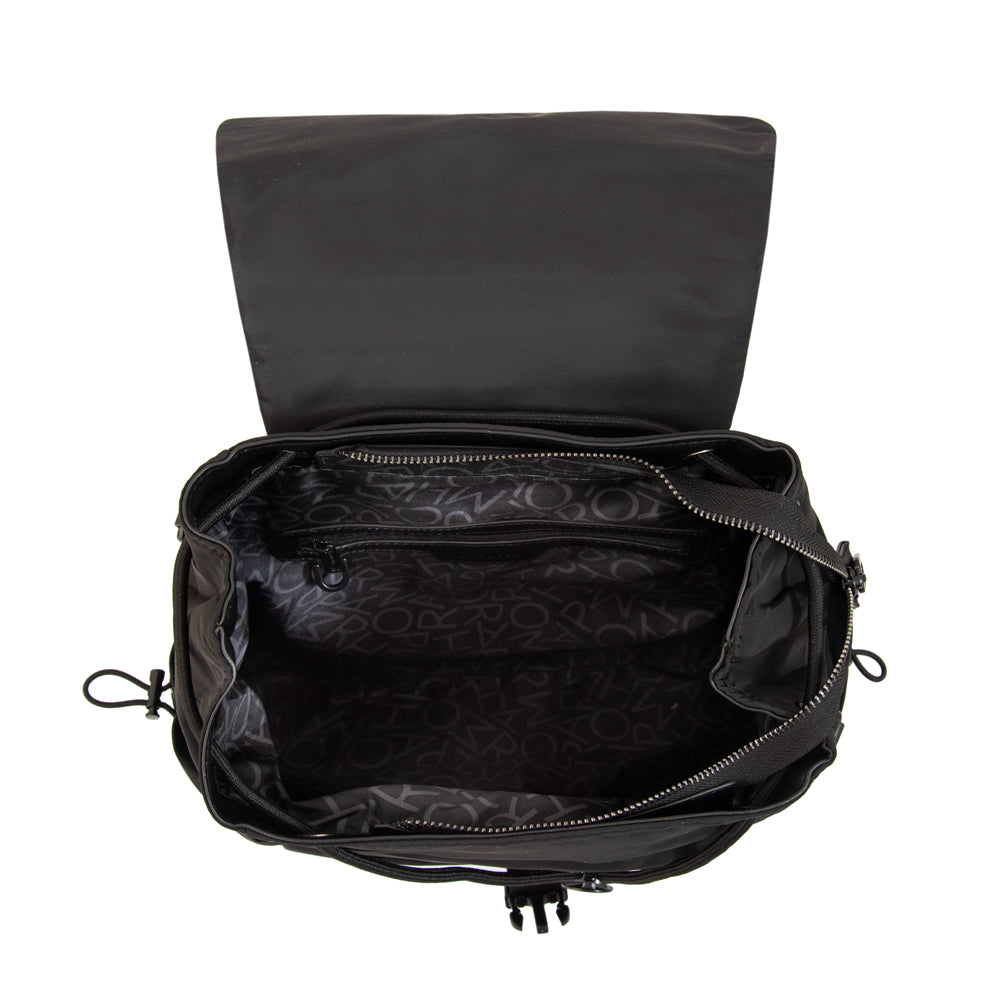 Mochila amaranta mediana negro