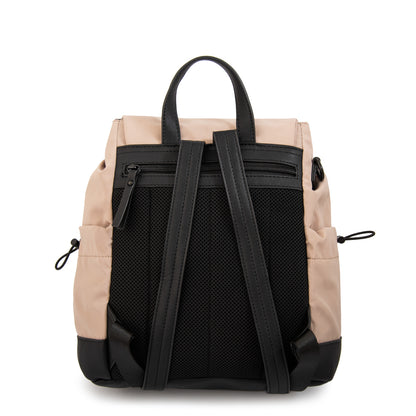 Mochila amaranta mediana beige
