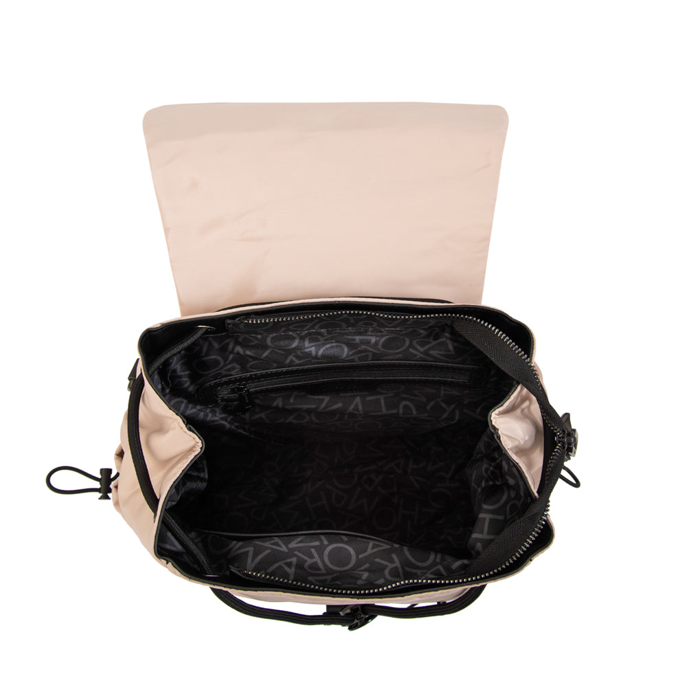 Mochila amaranta mediana beige