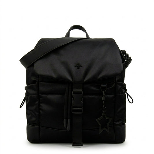 Mochila amaranta mediana negro