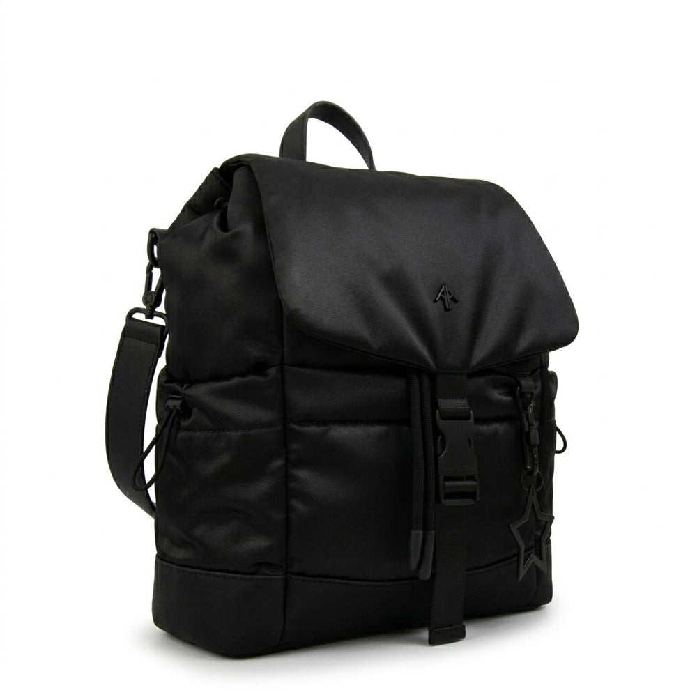 Mochila amaranta mediana negro