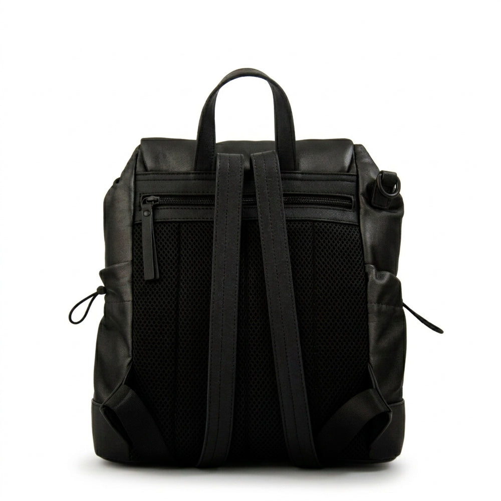Mochila amaranta mediana negro