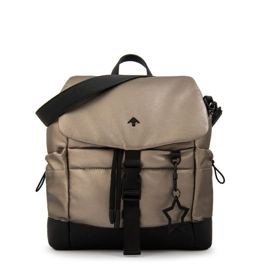 Mochila amaranta mediana plateado oscuro