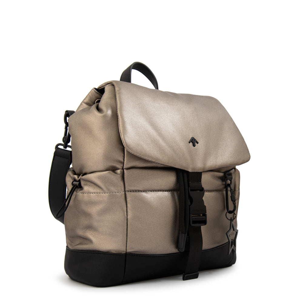 Mochila amaranta mediana plateado oscuro