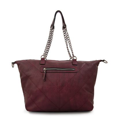 Cartera tote onix grande burdeo