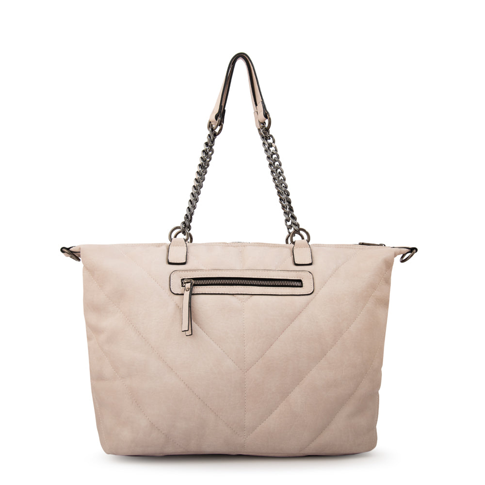 Cartera tote onix grande blanco crudo
