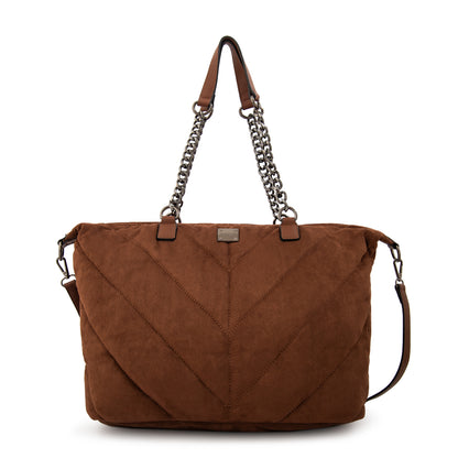 Cartera tote grande onix café oscuro