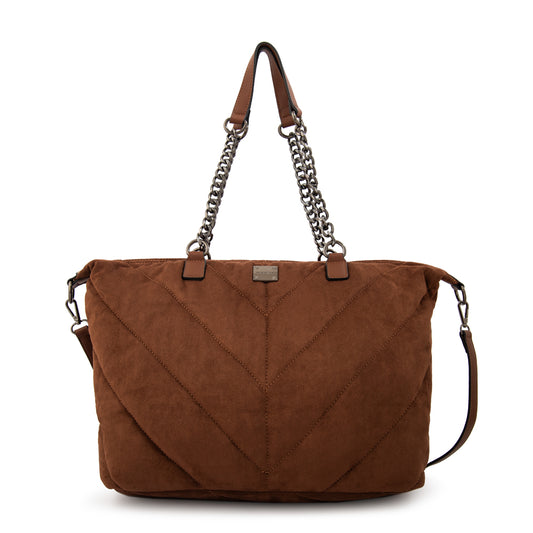 Cartera tote grande onix café oscuro