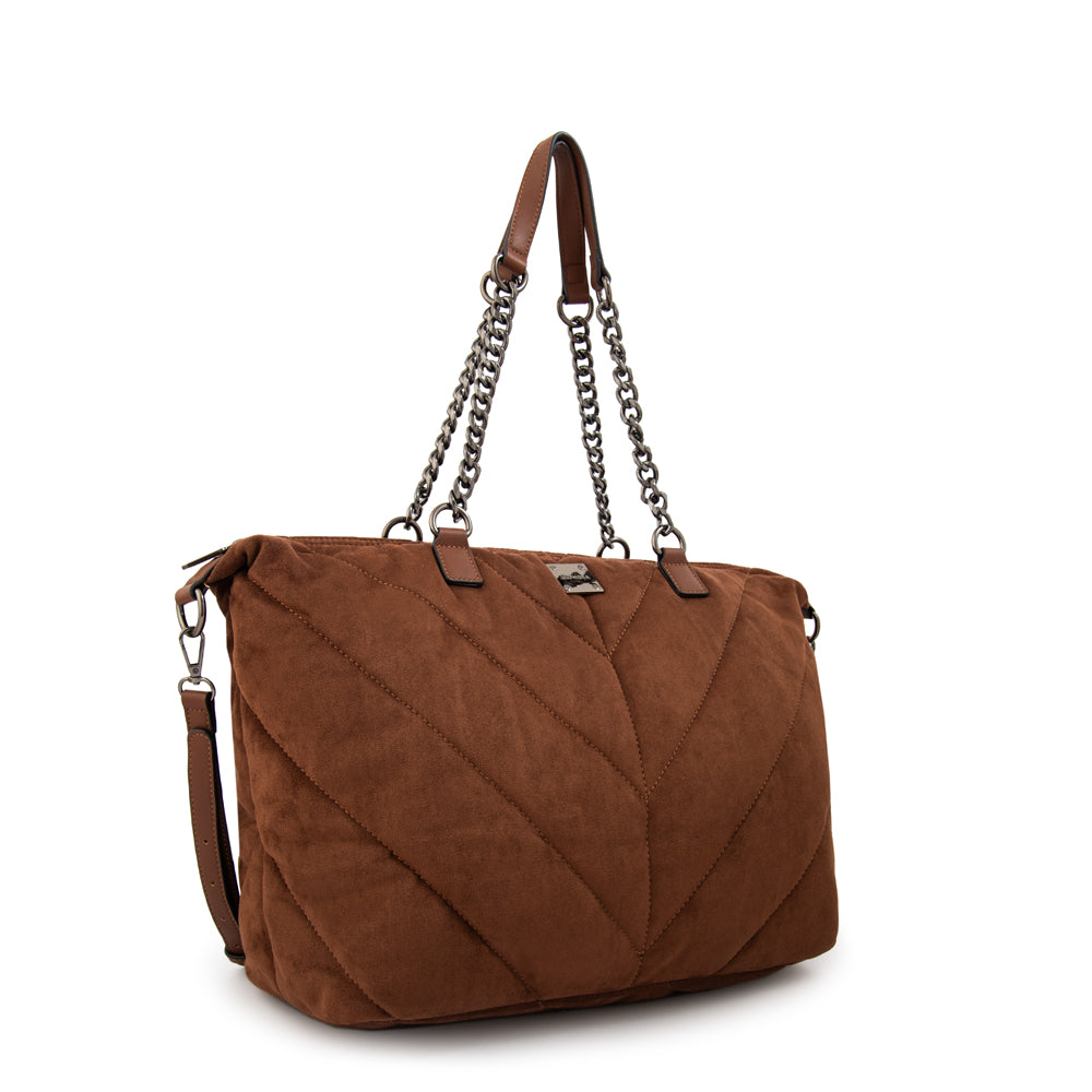 Cartera tote grande onix café oscuro