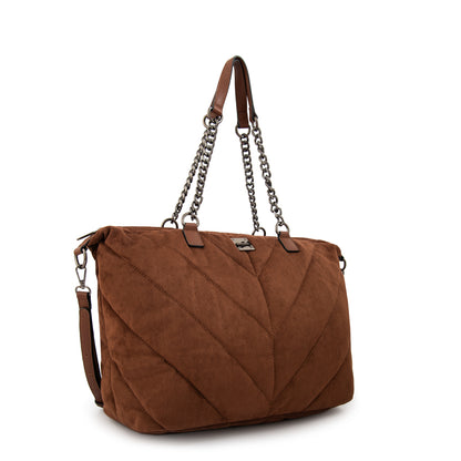 Cartera tote grande onix café oscuro