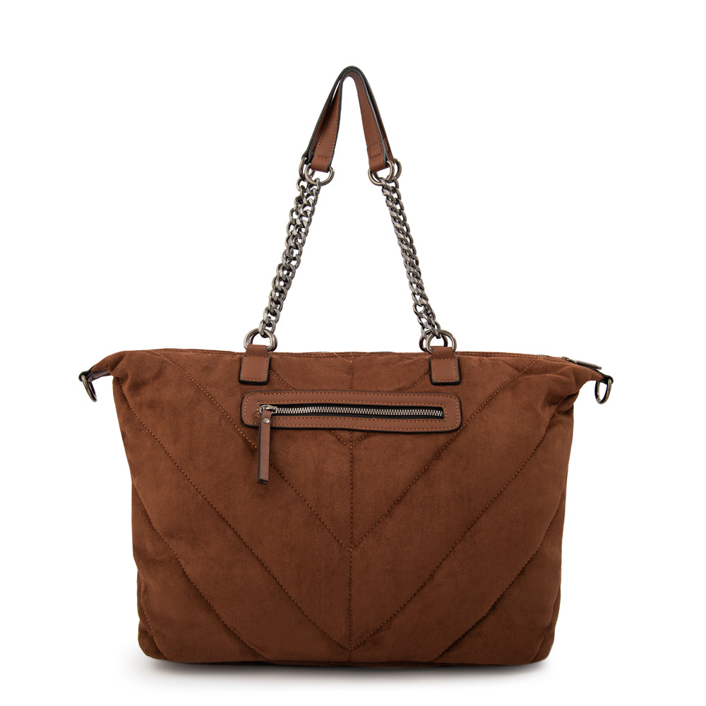 Cartera tote grande onix café oscuro