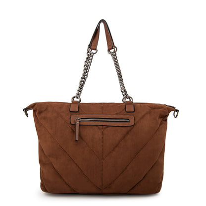 Cartera tote grande onix café oscuro