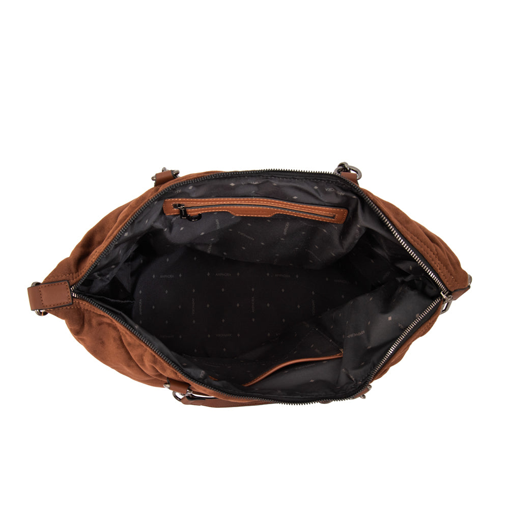 Cartera tote grande onix café oscuro