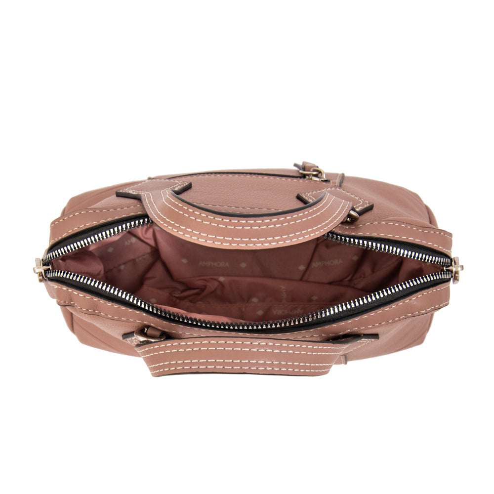 Cartera bandolera gabriela pequeña rosa viejo