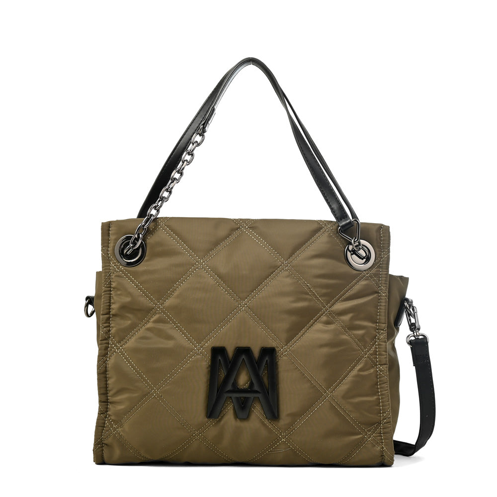 Cartera tote lexi grande verde oliva