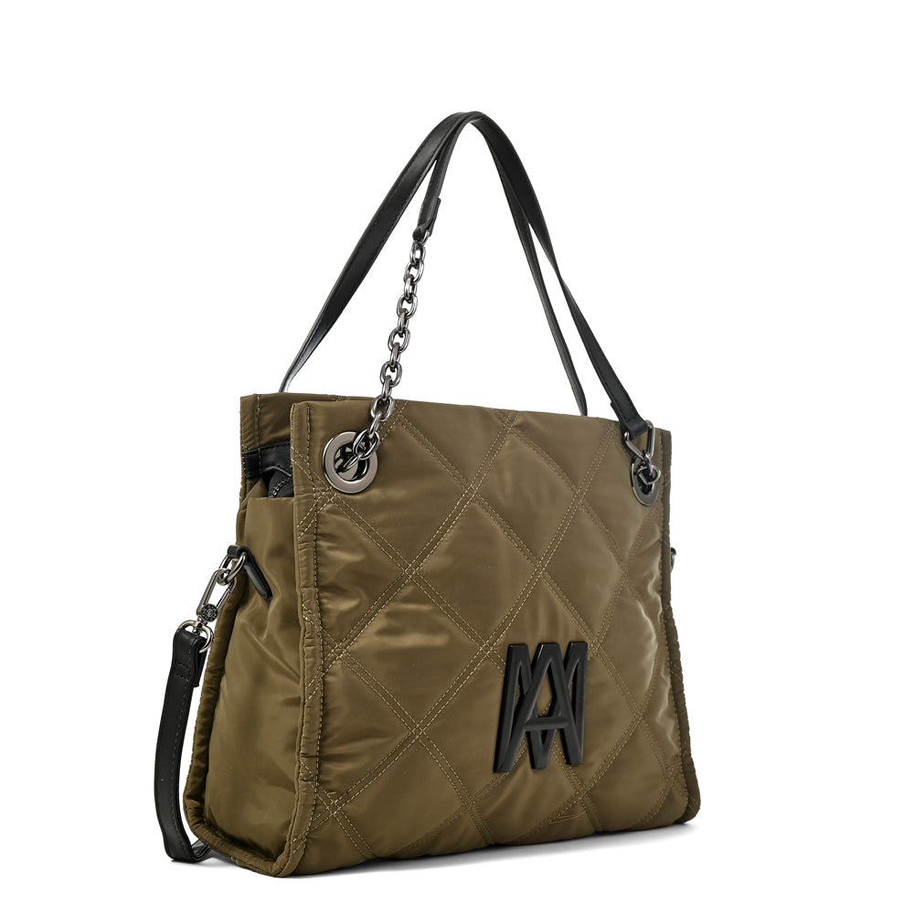 Cartera tote lexi grande verde oliva