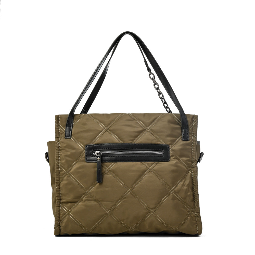 Cartera tote lexi grande verde oliva