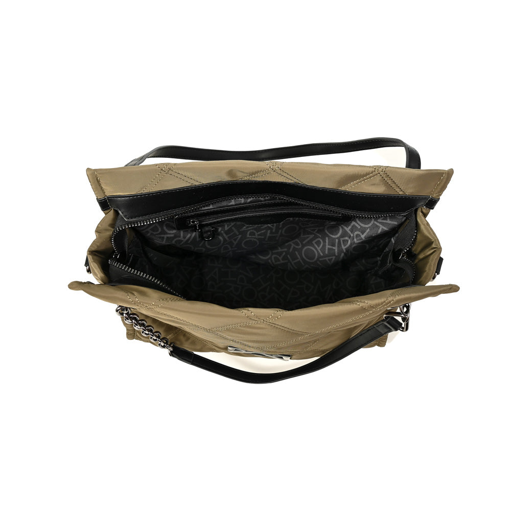 Cartera tote lexi grande verde oliva