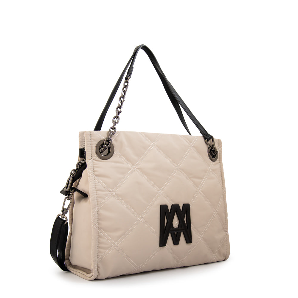 Cartera tote lexi grande blanco crudo