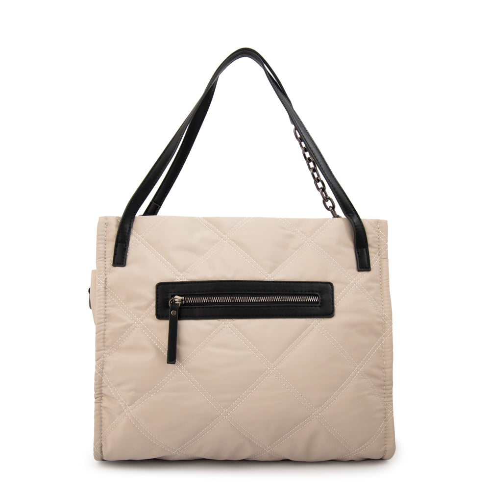 Cartera tote lexi grande blanco crudo