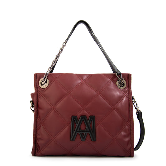 Cartera tote lexi grande burdeo