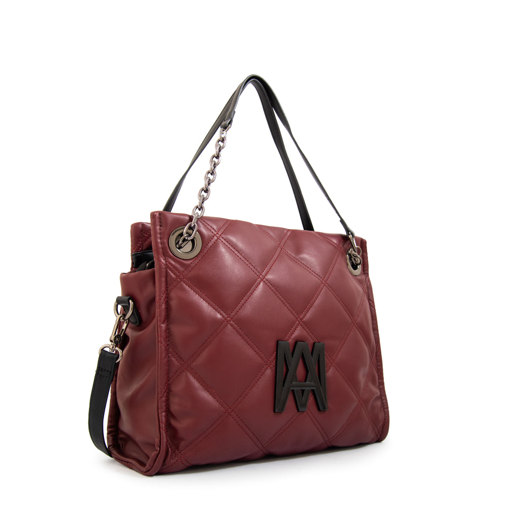 Cartera tote lexi grande burdeo