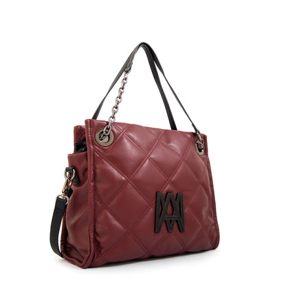 Cartera tote lexi grande burdeo