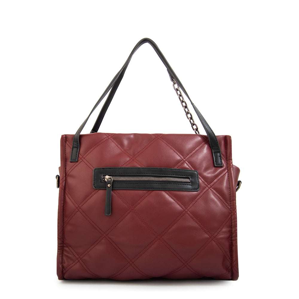 Cartera tote lexi grande burdeo