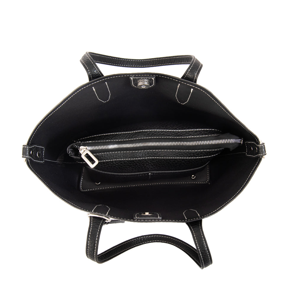 Cartera tote bote monique mediana negro