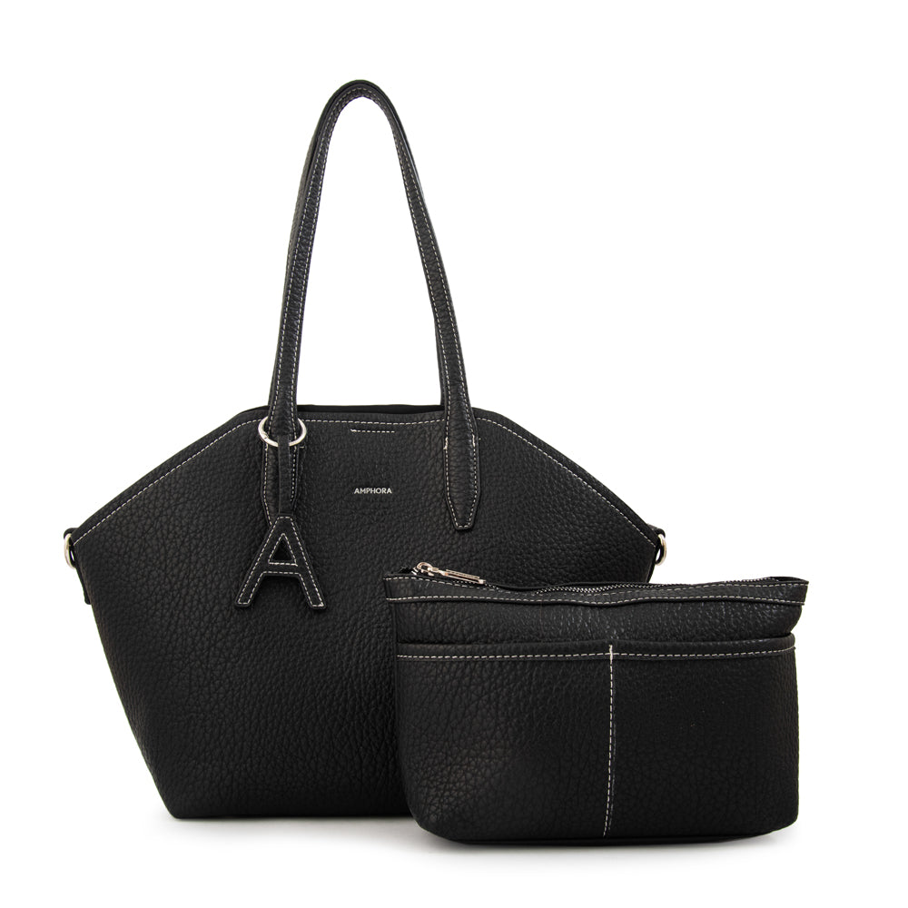 Cartera tote bote monique mediana negro