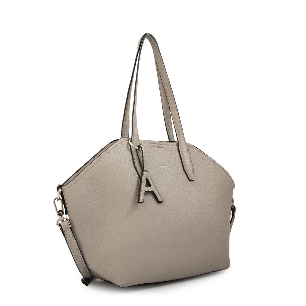 Cartera tote bote monique mediana gris