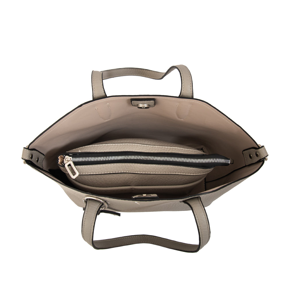 Cartera tote bote monique mediana gris