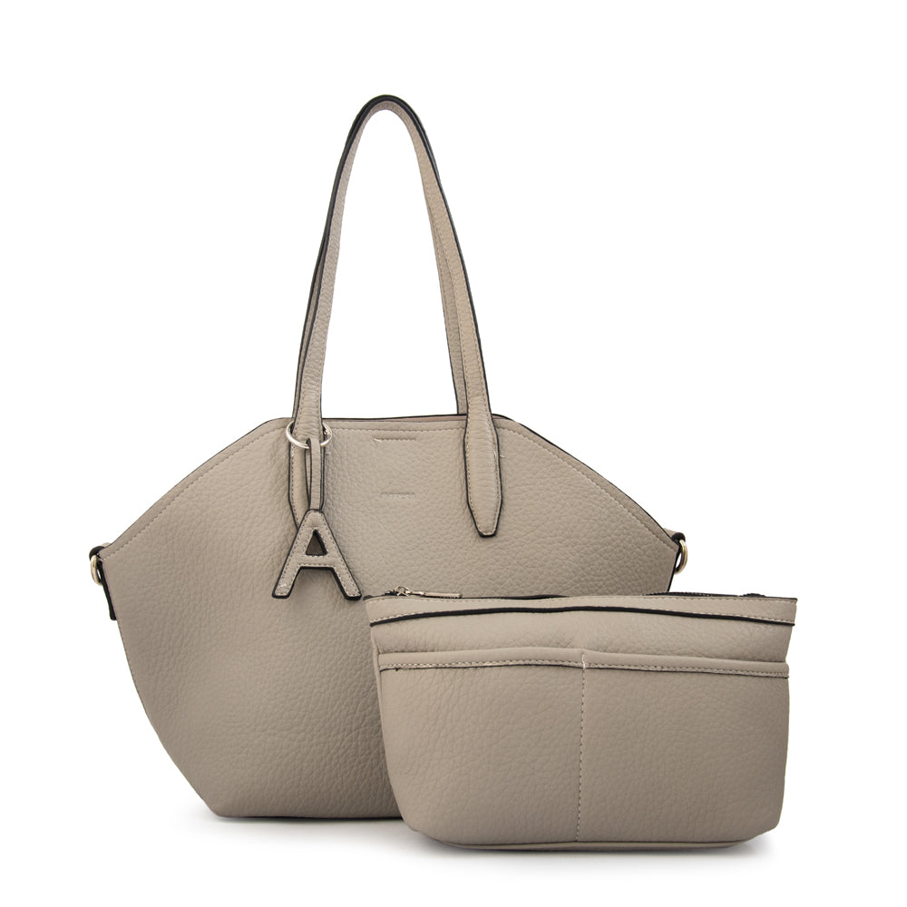 Cartera tote bote monique mediana gris