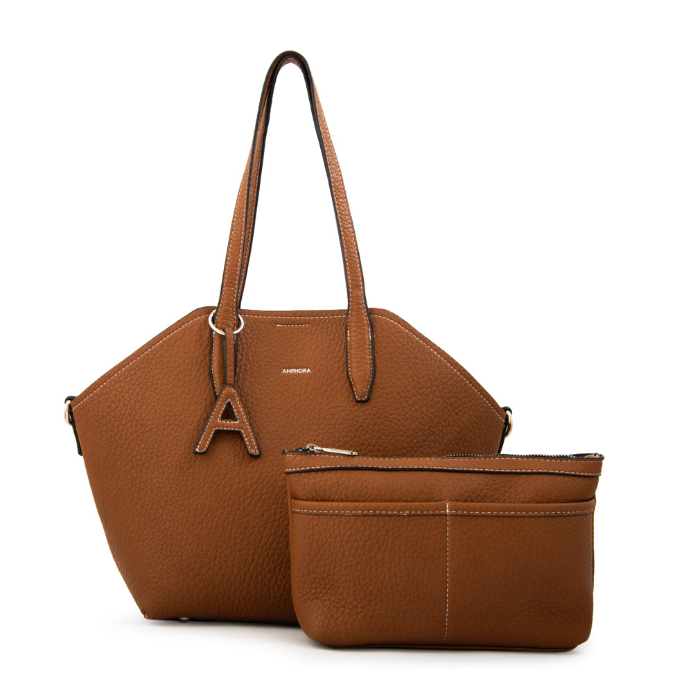 Cartera tote bote monique mediana café