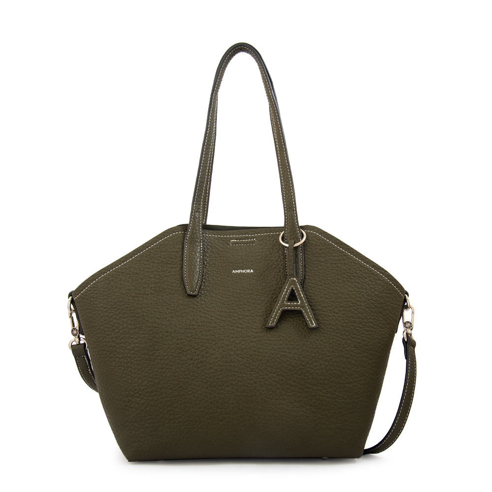 Cartera tote bote monique mediana verde oliva