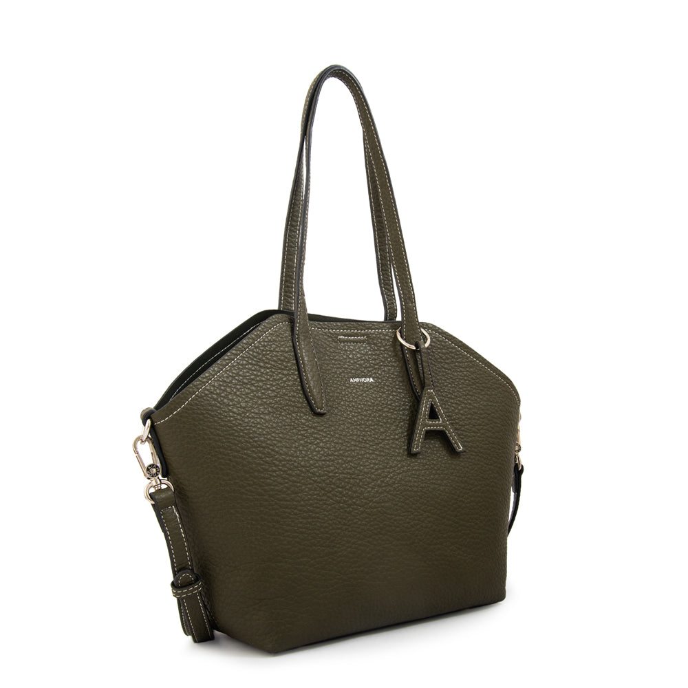 Cartera tote bote monique mediana verde oliva