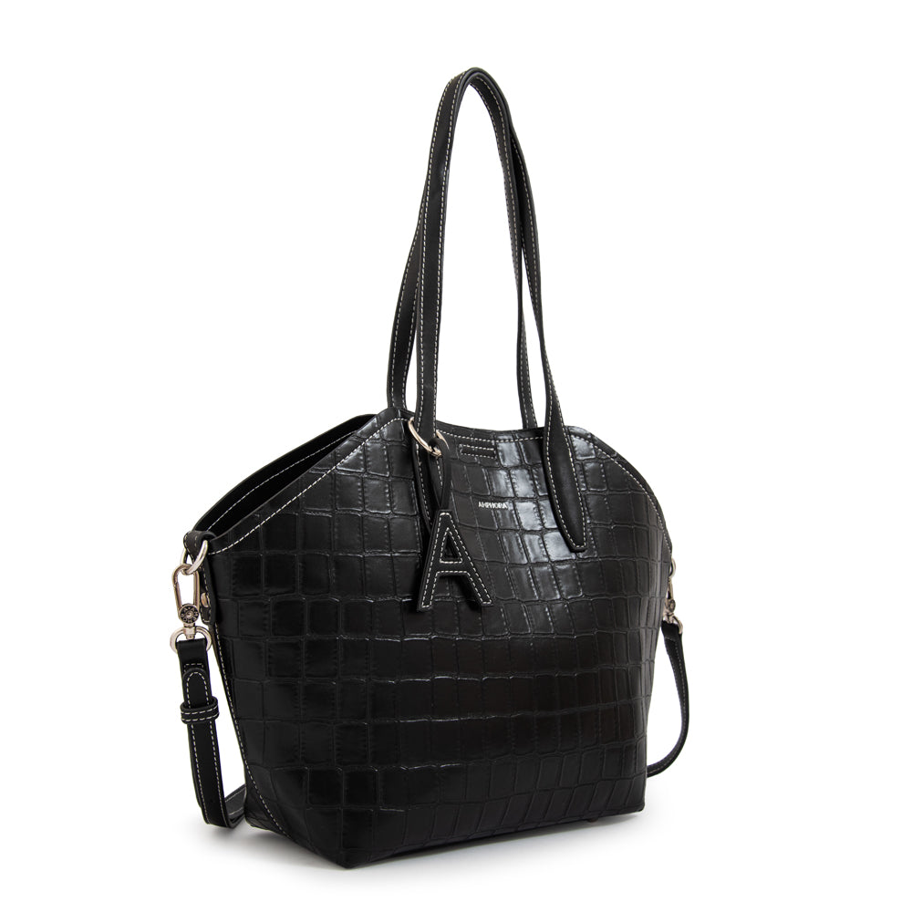 Cartera tote bote monique mediana negro
