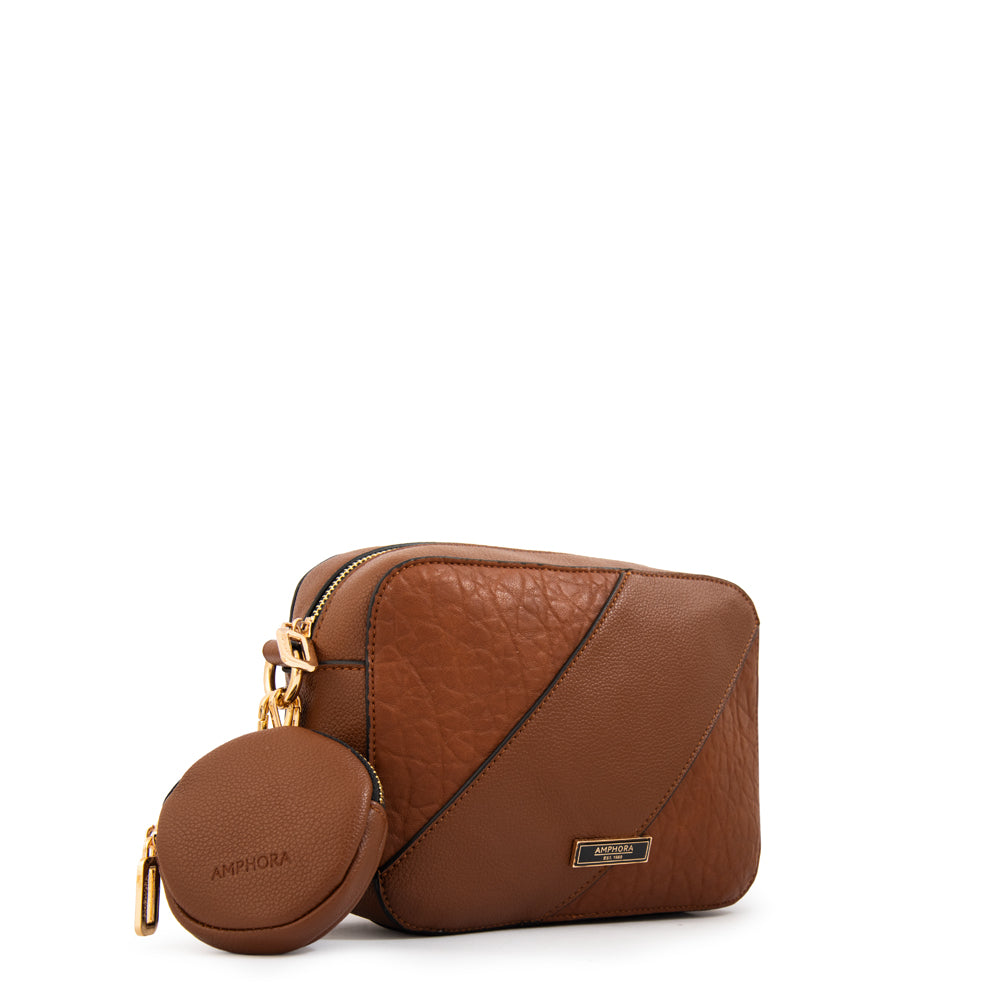 Cartera bandolera cloe pequeña café
