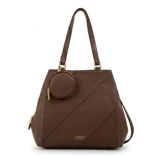 Cartera tote tres divisiones cloe mediana café