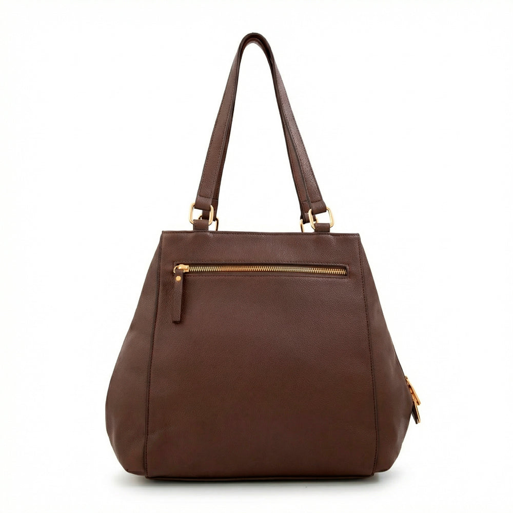 Cartera tote tres divisiones cloe mediana café