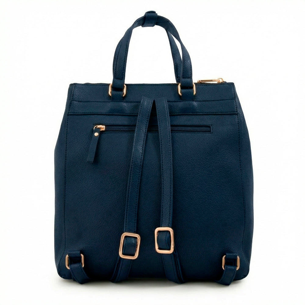 Mochila cloe mediana azul oscuro