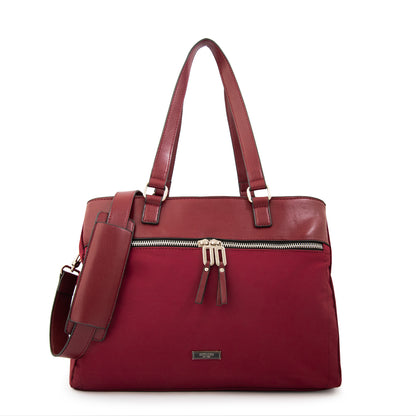 Cartera Porta Notebook benin grande rojo oscuro