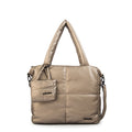 Cartera tote guyana plateado oscuro